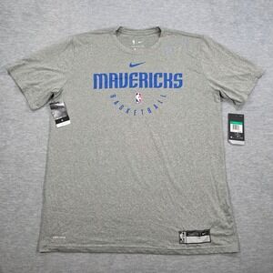 Nike Dallas Mavericks NBA Dri-FIT T-Shirt Mens XL-Tall Gray AR2529-063 NWT
